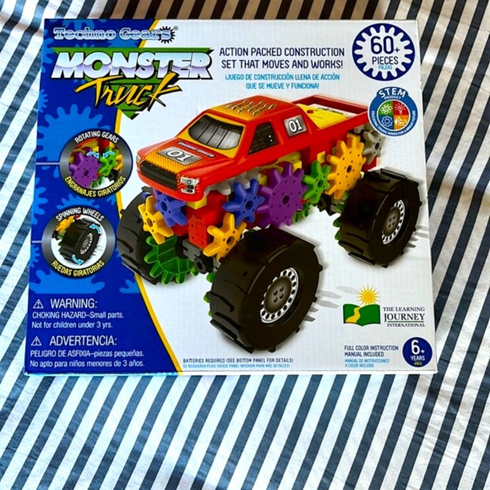 NWT Techno Gears The Learning Journey Monster Truck 60 piece building kit